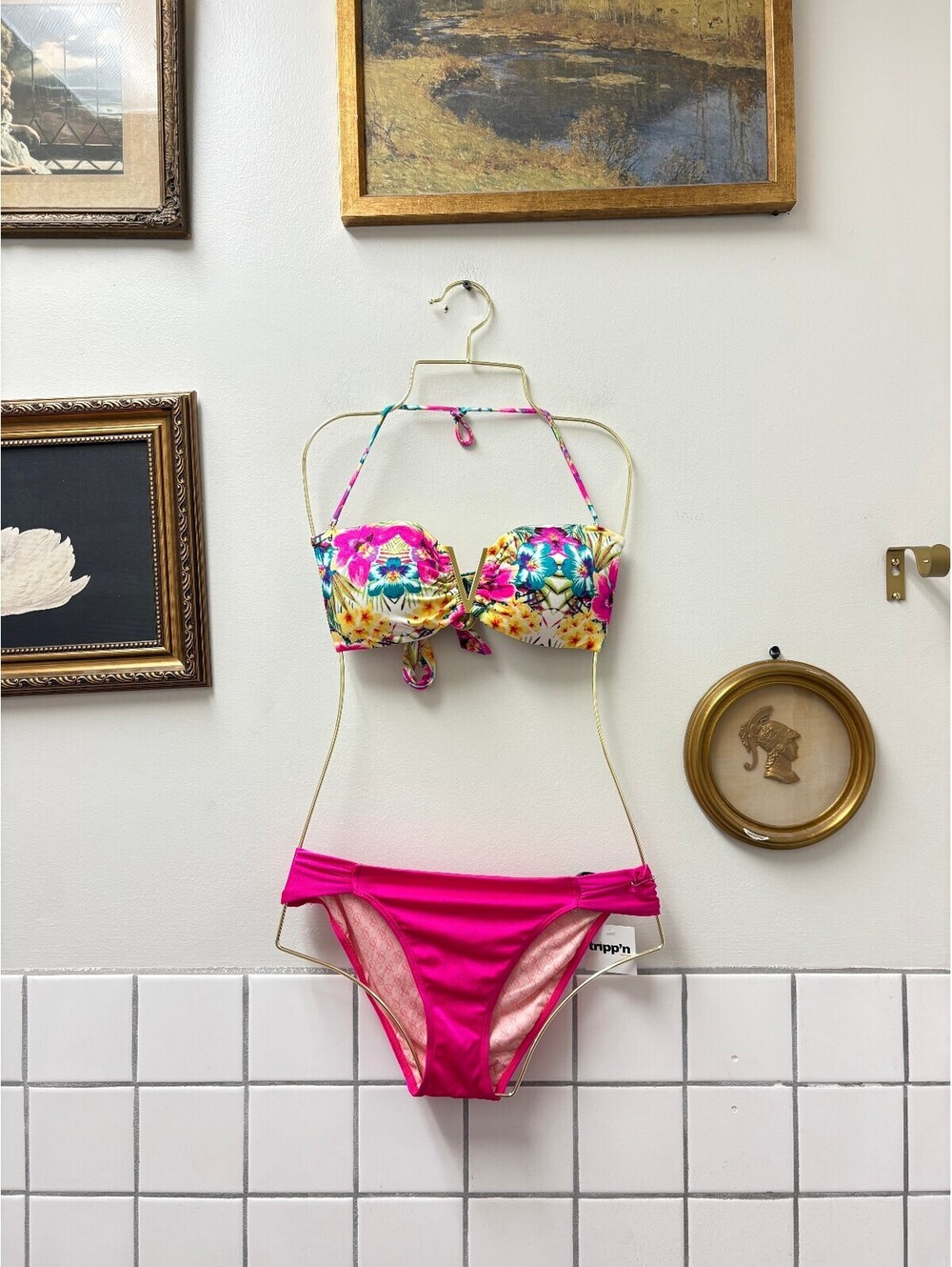 Y2K Victoria's Secret Tropical Print Bikini Swimsuit Set Size Medium
